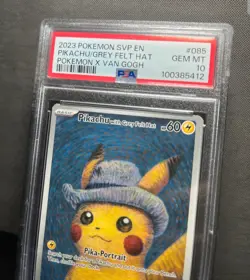 Pikachu Van Gogh (Pikachu with Grey Felt Hat) PSA 10 Pokemon Card - Image 3