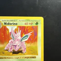 Pokemon Vintage 1st Edition Nidorino 037/102 Base Set (Shadowless) 1999 Wotc - Image 3