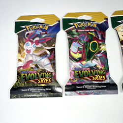 Pokemon Evolving Skies New Sealed Sleeved Blister Booster x4 Packs Full Art Set - Image 2
