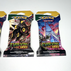 Pokemon Evolving Skies New Sealed Sleeved Blister Booster x4 Packs Full Art Set - Image 3