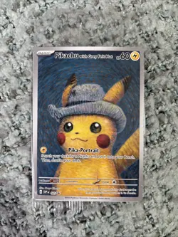 SEALED Pokemon x Van Gogh: Pikachu with Grey Felt Hat SVP 085 Promo Card - Image 1