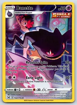 Banette - Trainer Gallery Lost Origin TG07/TG30 Pokemon Card NM - Image 1