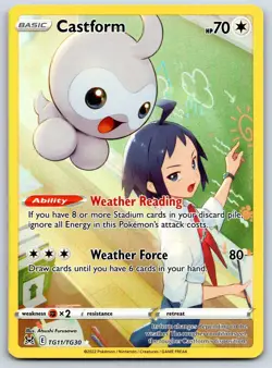 Castform - Trainer Gallery Lost Origin TG11/TG30 Pokemon Card NM - Image 1