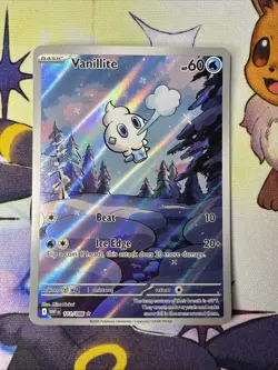 Pokemon TCG White Flare Vanillite 111/086 Illustration Rare NM - Image 1