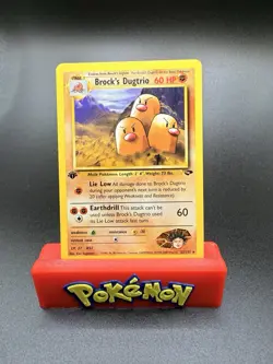 2000 Pokemon Gym Challenge Brock's Dugtrio 1st Edition 22/132 Non-Holo NM-MINT - Image 1
