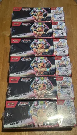 Pokemon Prismatic Evolutions Surprise Box & Booster Bundle SEALED - Image 4