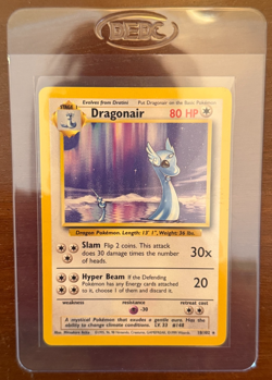 1999 Pokemon Dragonair 18/102 Base Set Regular RARE - LP - Image 1