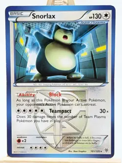 Pokemon TCG Snorlax (Team Plasma) 101/135 Plasma Storm Regular - Image 1