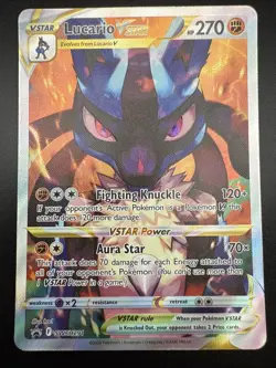 Pokemon TCG Lucario Vstar SWSH291 Sword & Shield Promo NM Clean - Image 3