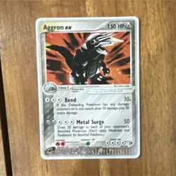Pokemon TCG Aggron ex 95/100 EX Sandstorm Holo EX Ultra Rare 150 HP - Image 1