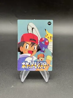 Pikachu Angry Holo Pokemon Vintage Pocket Monsters Vending Prism Sticker 201 - Image 2