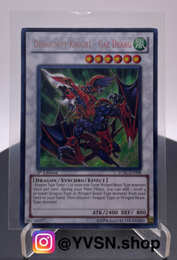 Yugioh! Dragunity Knight - Gae Dearg STBL-EN098 Secret Rare NM/M - Image 1