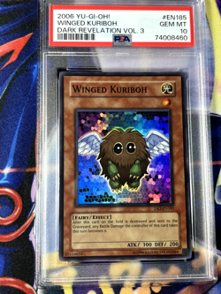 Yugioh PSA 10 Winged Kuriboh DR3-EN185 Super Rare POP 4 - Image 2