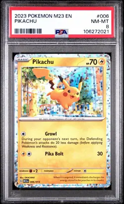 2023 Pikachu 006/015 McDonalds M23 EN Holo Promo Pokemon Card PSA 8 - Image 1