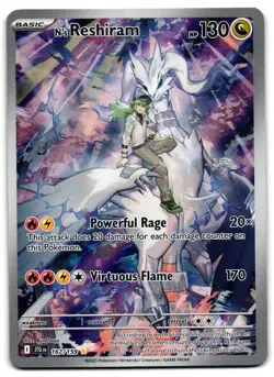 N's Reshiram 167/159 - Journey Together Illustration Rare Pokemon TCG - LP Card - Image 1