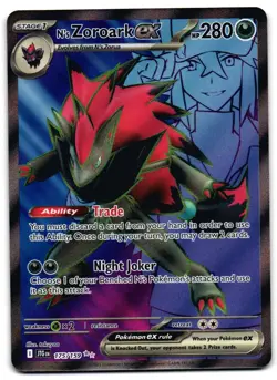 N's Zoroark ex 175/159 - Journey Together Ultra Rare Pokemon TCG - LP Card - Image 1