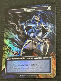 Sorcery Gothic Skeleton FOIL Promo Card Near Mint Alpha Investments Exclusive - Image 1