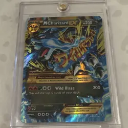 Pokemon M Charizard EX Full Art Mega Holo Card 230 HP Fire Dragon English - Image 1