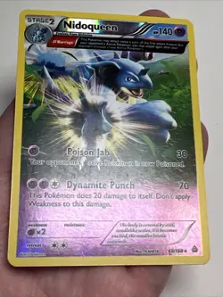 CREASE Nidoqueen Omega 69/160 Reverse Holo XY Primal Clash Pokemon Card - Image 3