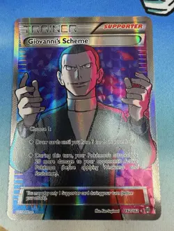Giovanni’s Scheme 162/162 XY Breakthrough Full Art 2016 Pokemon Card - Image 1