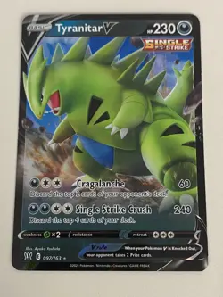 Pokemon - Tyranitar V 97/163 - Battle Styles Ultra Rare NM - Plus Free Card - Image 1