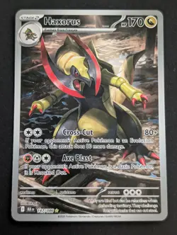 Haxorus 147/086 Pokemon TCG Card Black Bolt Full Art Illustration Rare LP - Image 1