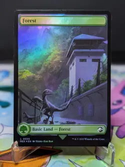 MTG Jurassic World Collection - Forest 025 Foil - Image 2