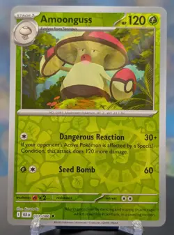 Pokemon Amoonguss 011/086 Reverse Holo Black Bolt English - Image 1