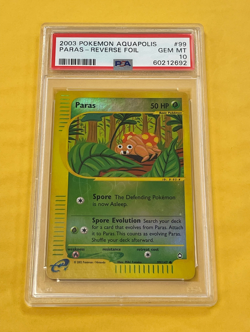 2003 Pokemon Aquapolis Paras Reverse Holo Foil #99/147 PSA 10 GEM MINT - Image 1