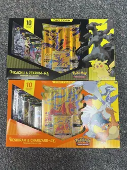Pokemon TCG- Reshiram & Charizard/Pikachu & Zekrom GX Tag Team Boxes-2021 Sealed - Image 1