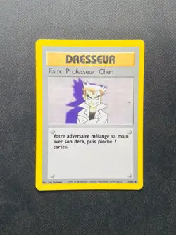 Carte Pokemon Faux Professeur Chen 73/102 RARE Ed2 Set De Base Edition 2 Wizards - Image 1