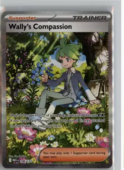 WALLY'S COMPASSION 186/132 SPECIAL ILLUSTRATION RARE MEGA EVOLUTION POKEMON NM - Image 1