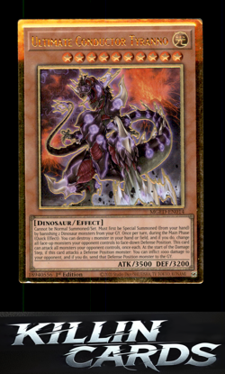 1st Edition Ultimate Conductor Tyranno MGED-EN014 Premium Gold Rare Maximum Gold - Image 1
