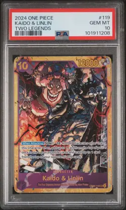 One Piece Kaido & Linlin Two Legends OP08-119 SEC PSA 10 GEM MINT English - Image 1