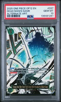Demon Aura Nine Sword Style Asura Blades Drawn Dead Man's Game OP12-037 PSA 10 - Image 1