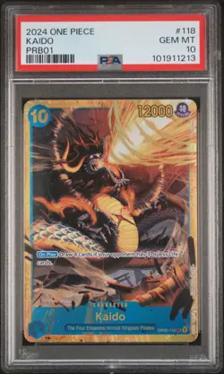 One Piece KAIDO Alternate Art #OP05-118 English GEM MINT PSA 10 - Image 1