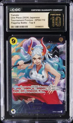 2024 ONE PIECE JPN TOURNAMENT PROMOS FLAGSHIP BATTLE YAMATO CGC 10 PERFECT - Image 1