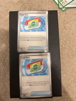 2 Poke Pad Trainer Pokemon Cards , 198/217, Near Mint 2026. - Image 1