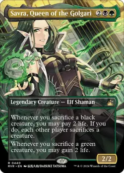 Savra, Queen of the Golgari (Anime Borderless) RVR LP 440 - Image 1