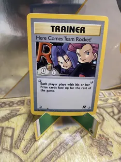 Here Comes Team Rocket-Unlimited Edition Regular Pokemon Card TCG WOTC - Image 1