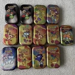 13 x Empty Pokemon Mini Tins - Image 1