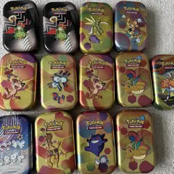 13 x Empty Pokemon Mini Tins - Image 2