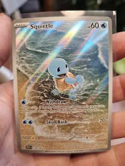 Pokemon TCG Squirtle 170/165 Full Art 151 Illustration Rare Holo NM - Image 1