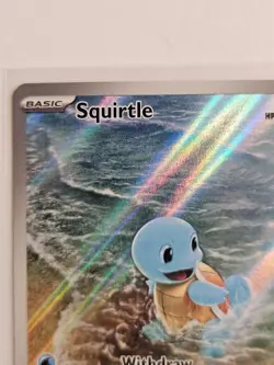 Pokemon TCG Squirtle 170/165 Full Art 151 Illustration Rare Holo NM - Image 3