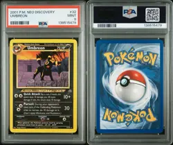 2001 Umbreon Pokemon Neo Discovery #32 PSA 9 - Image 3
