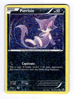Purrloin Legendary Treasures: Radiant Collection #RC13 Uncommon Holo NM Pokemon - Image 1