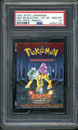 2001 Pokemon 1st Edition Neo Revelation Booster Raikou Art PSA 10 GEM MINT - Image 1