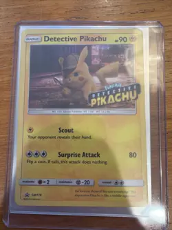 Pokemon TCG Detective Pikachu SM190 Promo Holo Great Condition, Few Nicks Around - Image 1