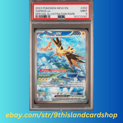 2023 POKEMON MEW EN-151 SPECIAL ILLUSTRATION RARE #202 ZAPDOS EX PSA 9 - Image 3