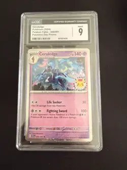 Pokemon TCG Ceruledge 140/091 Pokemon Day 2024 CGC MINT 9 Paldean Fates - Image 1